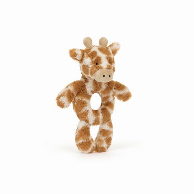 Jellycat Bashful Giraffe Ring Rattle Australia | 248073GXV